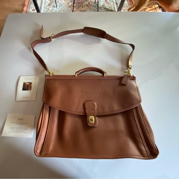 VTG Coach Beckmann Leather messenger briefcase bag - Picture 1 of 8